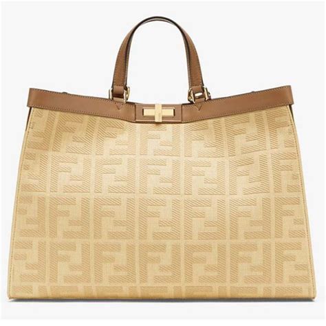 fendi bag tote brown|Fendi peekaboo x tote.